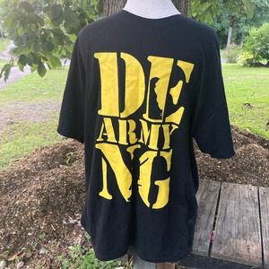 GILDAN DELAWARE NATIONAL GYY IT ARD ARMY TSHIRT XL UNISEX BLACK AND YELLOW